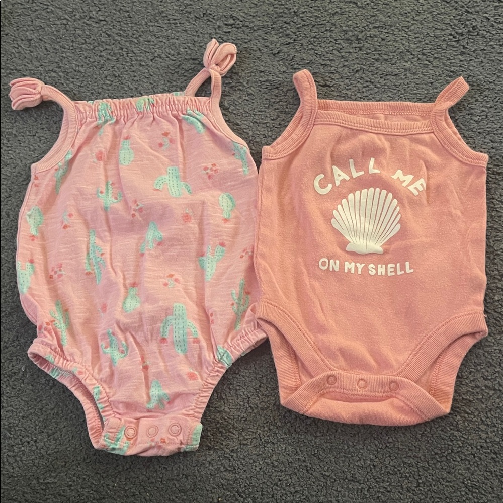 Garanimals Pink and Peach Bodysuit Set